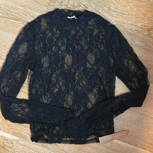Reformation lace mesh long sleeved shirt. With tags. Never worn.